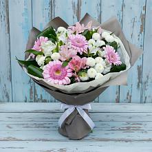 Букет цветов из:  Герберы, Альстромерии и Хризантемы в Софрино