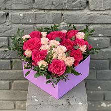 Цветочная композиция из Розы в коробке в Софрино