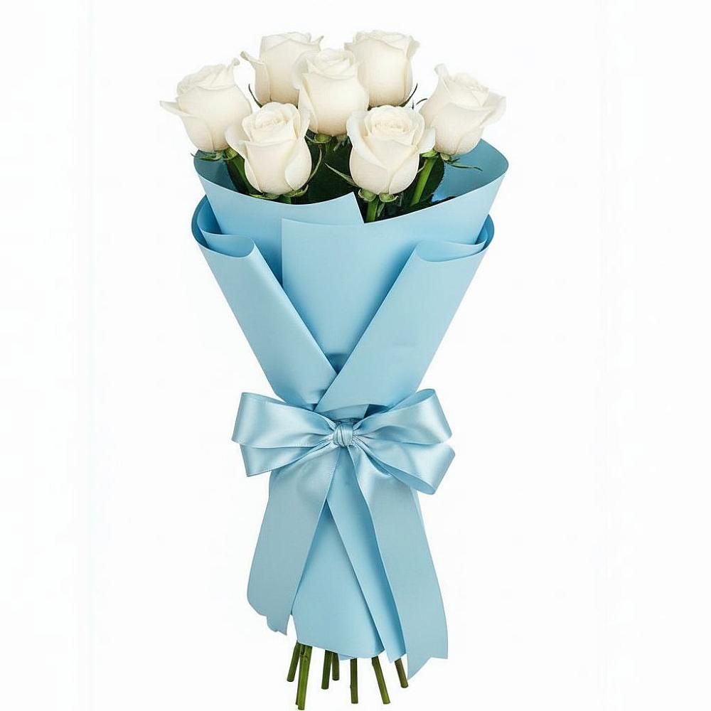 Букет 7 белых роз Проуд в Софрино