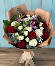 Букет цветов из:  Розы и Альстромерии в Софрино