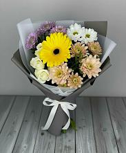 Букет цветов из:  Розы, Герберы и Хризантемы #REPLACE_PRED# Софрино