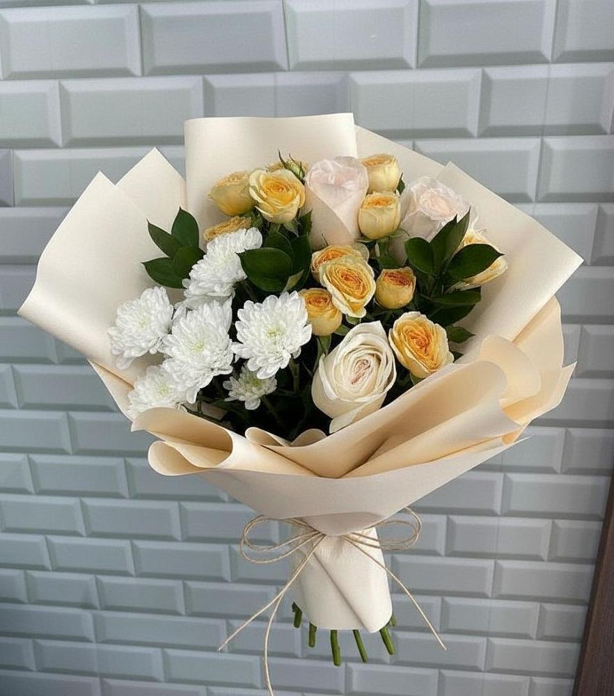 Букет цветов из: Розы и Хризантемы в Софрино