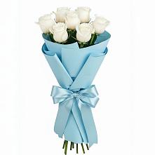 Букет 7 белых роз Проуд в Софрино