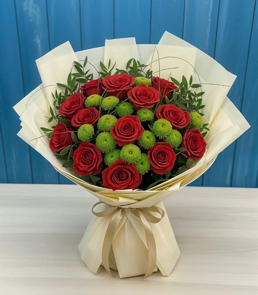 Букет цветов из: Розы и Хризантемы в Софрино