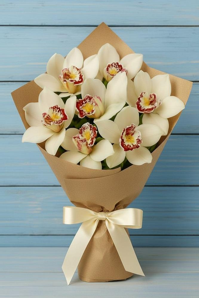 Букет цветов из: Орхидеи и Розы в Софрино