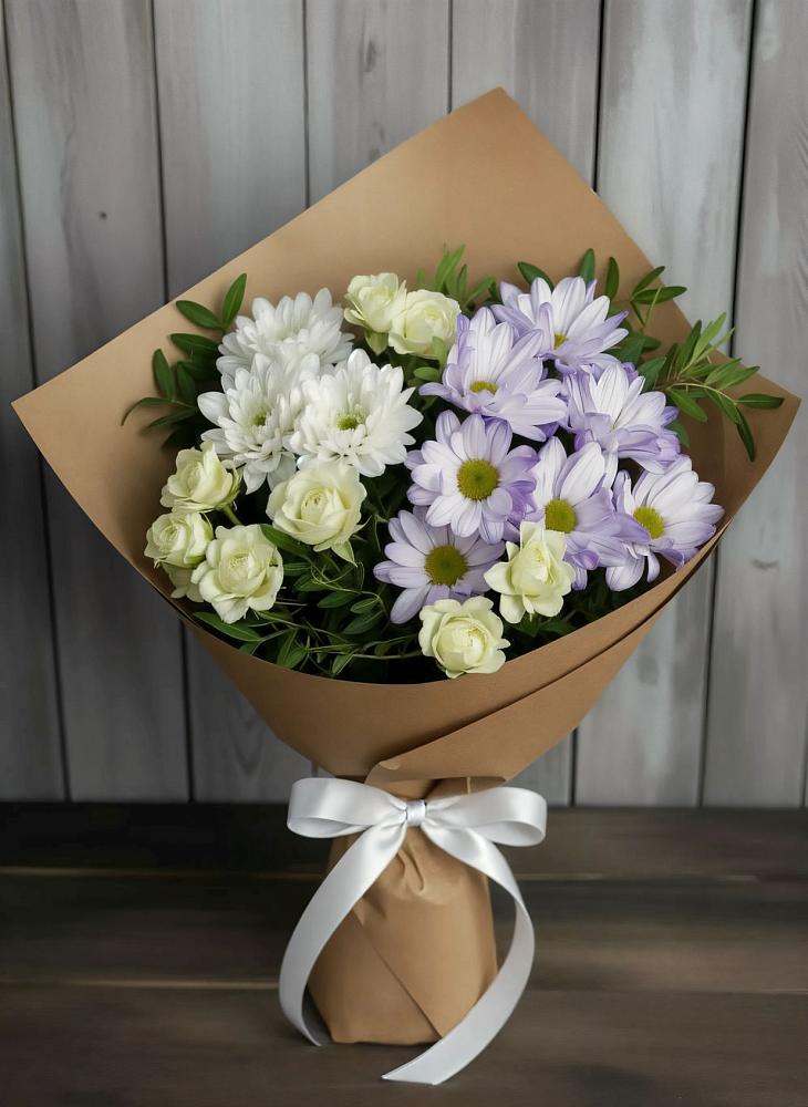 Букет цветов из: Хризантемы и Розы в Софрино